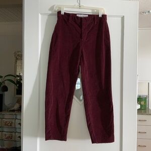 FRANK AND EILEEN KINSALE CORDUROY DARK MAROON PANTS 4 NWOT